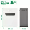 Leitz IQ Protect Premium destruidora de documentos 4M P5, corte micro, 2 x 15 mm, 14 L, 150 folhas, 55 dB, touch