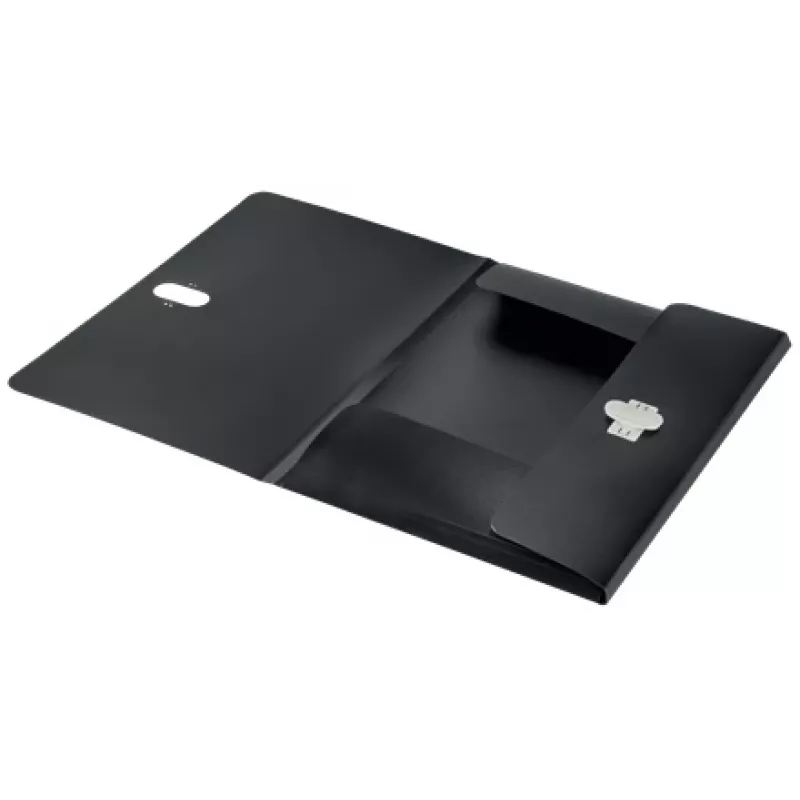 Leitz Recycle pasta de 3 abas, pasta de assinaturas, A4, polipropileno (PP), preto, mate, 150 folhas