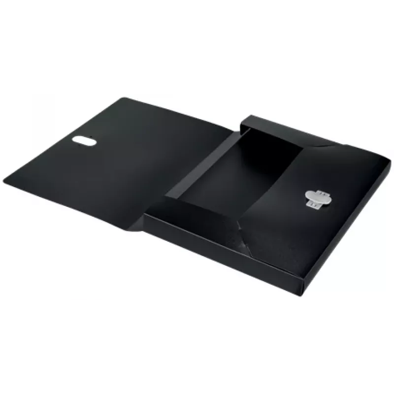 Leitz Recycle Box File, pasta de assinaturas, A4, polipropileno (PP), preto, mate, 250 folhas