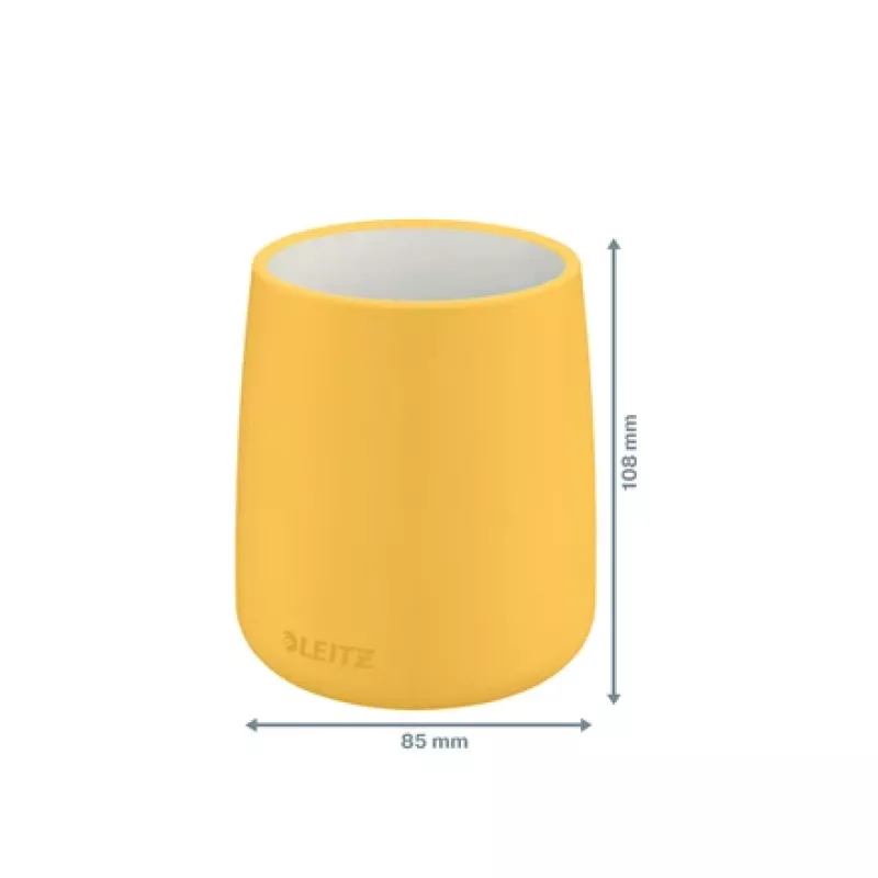 Leitz Cosy porta-canetas, amarelo, cerâmica, rapaz/rapariga, 8,7 cm, 105 mm, 240 g