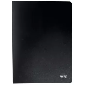 Leitz Recycle dossier de argolas, preto, polipropileno (PP), 20 bolsas, A4, 231 mm, 310 mm