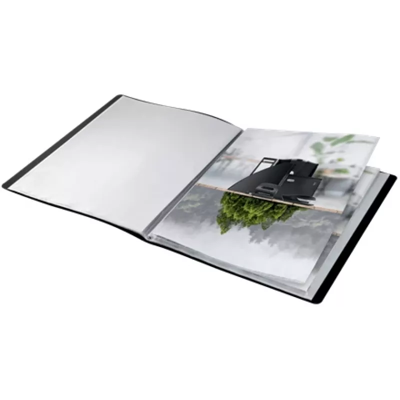 Leitz Recycle dossier de argolas, preto, polipropileno (PP), 20 bolsas, A4, 231 mm, 310 mm