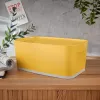 Leitz MyBox Cosy Small com tampa, caixa de arrumação, caixa de arrumação, amarelo, retangular, plástico, monocromático, amarelo