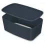 Leitz MyBox Cosy Small com tampa, caixa de arrumação, caixa de arrumação, cinzento, retangular, plástico, monocolor, interior