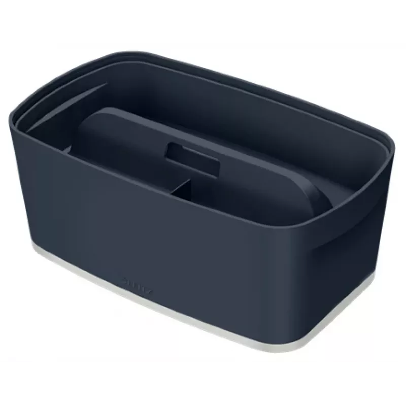 Leitz MyBox Cosy Small com tampa, caixa de arrumação, caixa de arrumação, cinzento, retangular, plástico, monocolor, interior