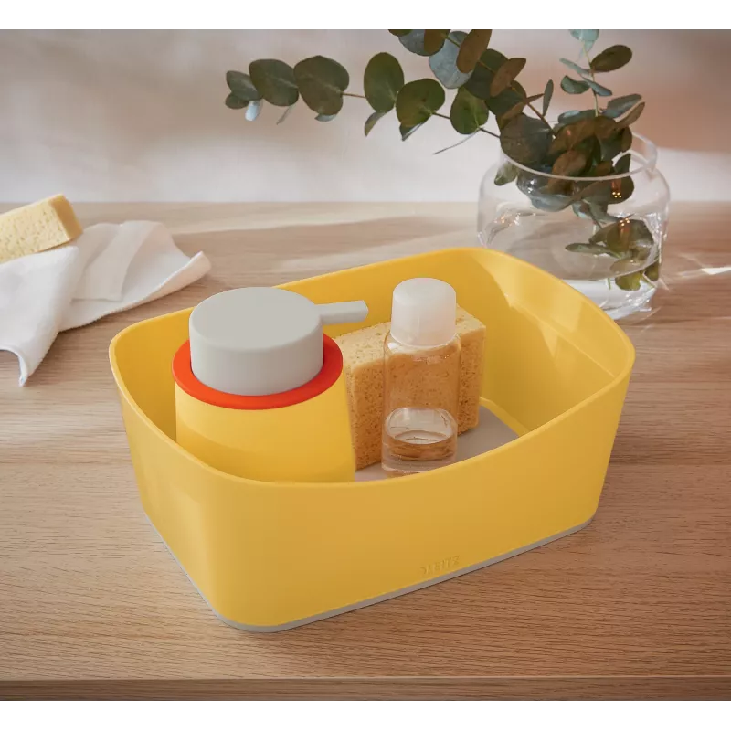 Leitz MyBox Cosy tabuleiro de arrumação, tabuleiro de arrumação, amarelo, retangular, plástico, monocolor, 246 mm