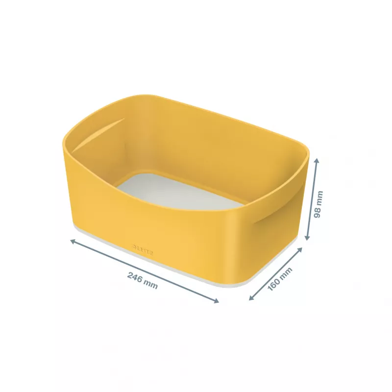 Leitz MyBox Cosy tabuleiro de arrumação, tabuleiro de arrumação, amarelo, retangular, plástico, monocolor, 246 mm