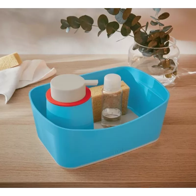 Leitz MyBox Cosy bacia de arrumação, caixa de arrumação, azul, retangular, plástico, monocromático, interior