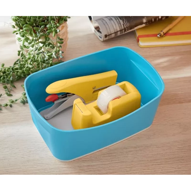 Leitz MyBox Cosy bacia de arrumação, caixa de arrumação, azul, retangular, plástico, monocromático, interior