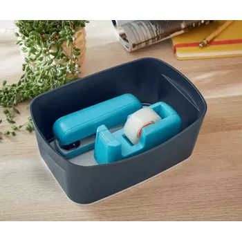 Leitz MyBox Cosy bacia de arrumação, caixa de arrumação, cinzento, retangular, plástico, monocromático, interior