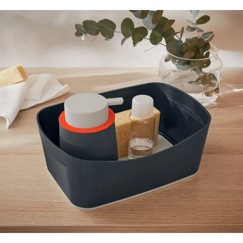 Leitz MyBox Cosy bacia de arrumação, caixa de arrumação, cinzento, retangular, plástico, monocromático, interior