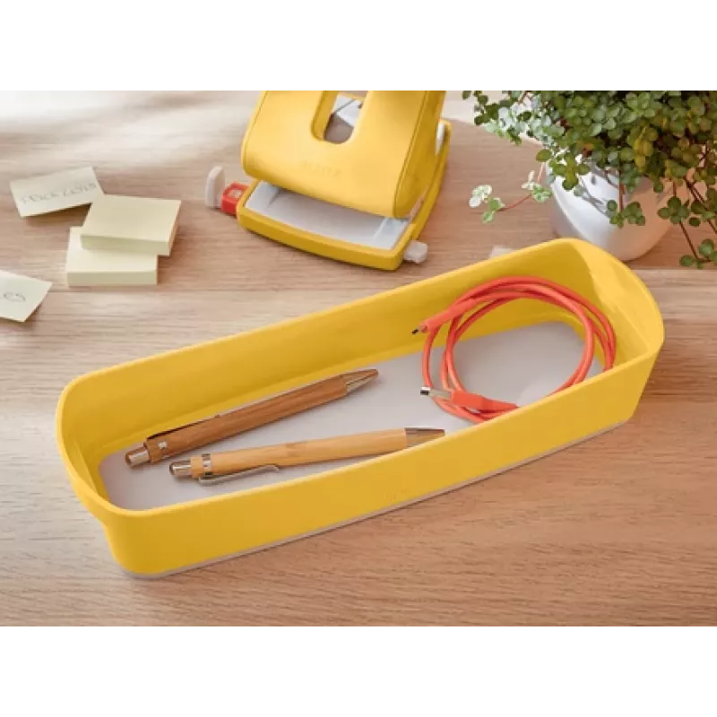 Leitz MyBox Cosy tabuleiro organizador comprido, arrumação, caixa de arrumação, amarelo, retangular, plástico, monocromático, 307 mm