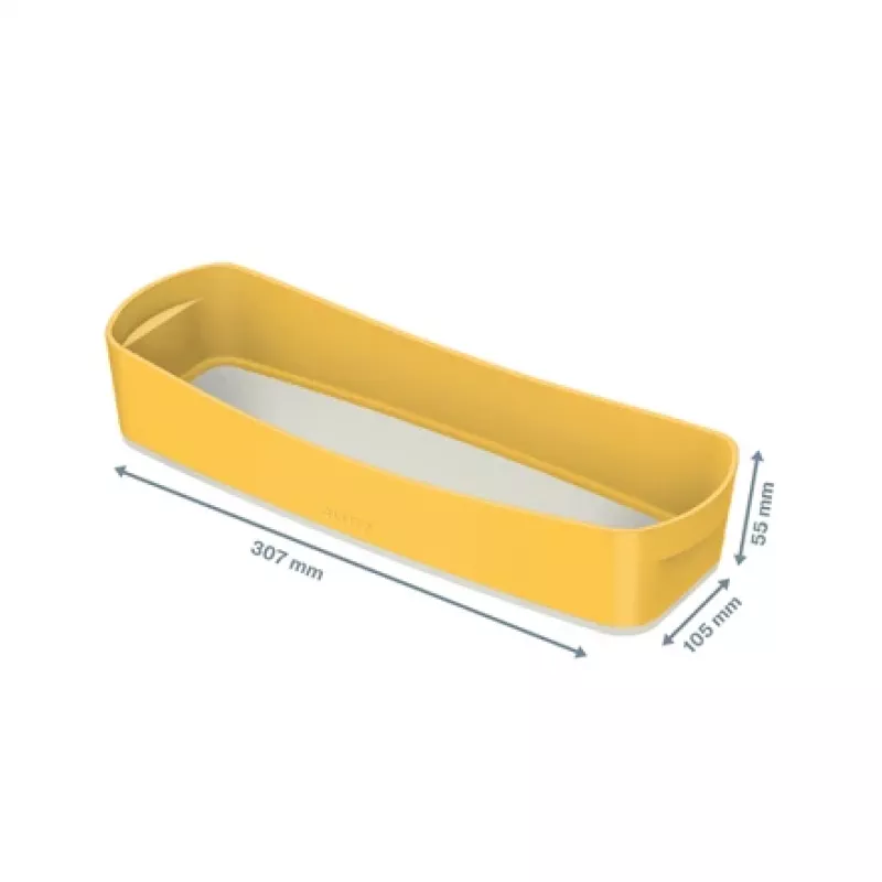 Leitz MyBox Cosy tabuleiro organizador comprido, arrumação, caixa de arrumação, amarelo, retangular, plástico, monocromático, 307 mm
