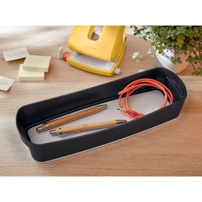 Leitz MyBox Cosy tabuleiro organizador comprido, arrumação, caixa de arrumação, cinzento, retangular, plástico, de uma só cor, interior