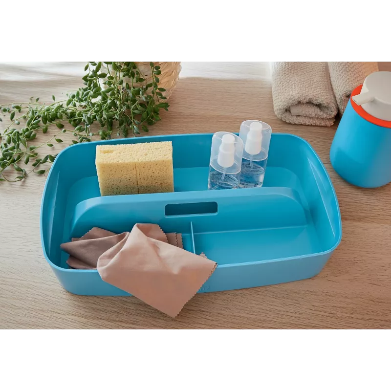 Leitz MyBox Cosy tabuleiro organizador com pega, pequeno, arrumação, azul, plástico, 307 mm, 181 mm, 56 mm, 300 g