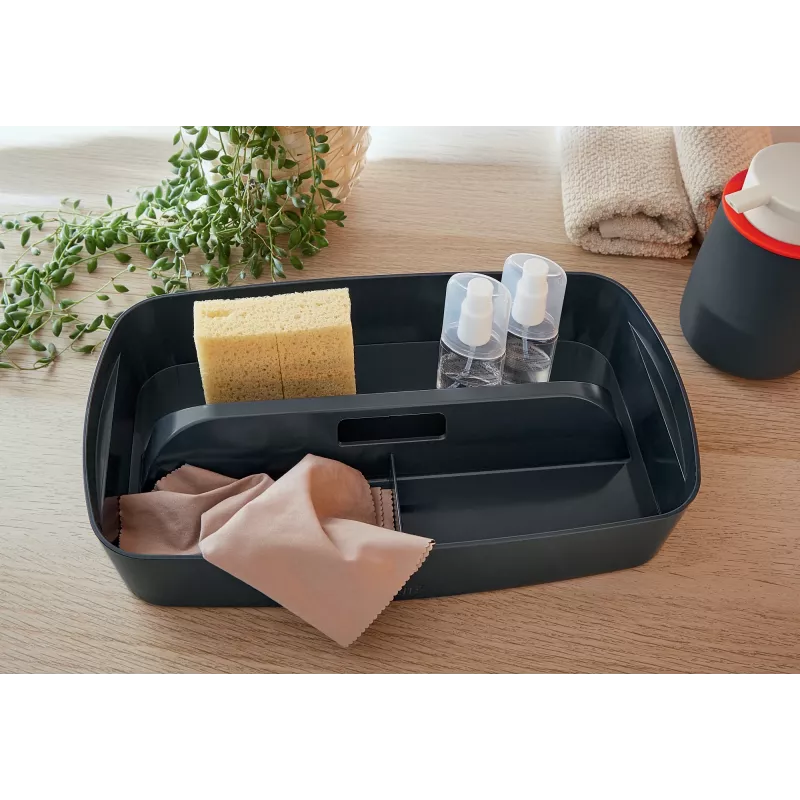 Leitz MyBox Cosy tabuleiro organizador com pega pequeno, arrumação, cinzento, plástico, 307 mm, 181 mm, 56 mm, 300 g