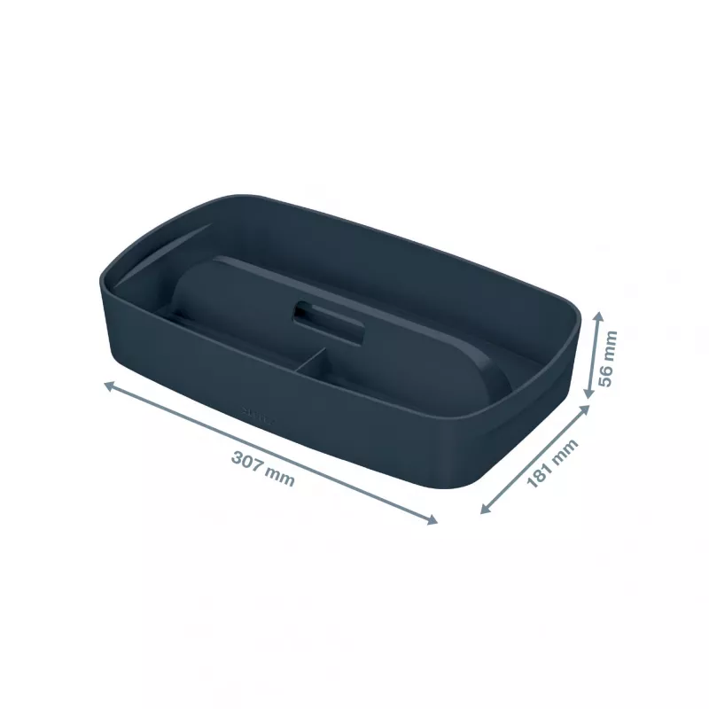 Leitz MyBox Cosy tabuleiro organizador com pega pequeno, arrumação, cinzento, plástico, 307 mm, 181 mm, 56 mm, 300 g