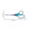 Leitz Cosy Titanium tesoura de escritório 205 mm, adulto, corte reto, individual, azul, aço inoxidável, tesoura de escritório