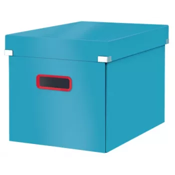Leitz Click & Store Cosy Cube Large caixa de arrumação, caixa de arrumação, azul, retangular, cartão, de uma só cor, interior