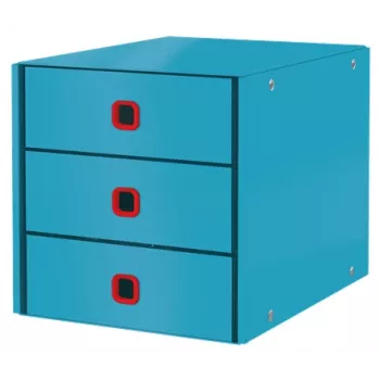 Leitz Click & Store Cosy gaveteiro (3 gavetas), azul, cartão, 286 mm, 358 mm, 282 mm
