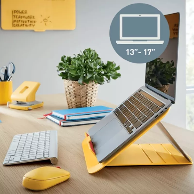 Leitz Ergo Cosy suporte para portátil ajustável, 80 % plástico reciclado
