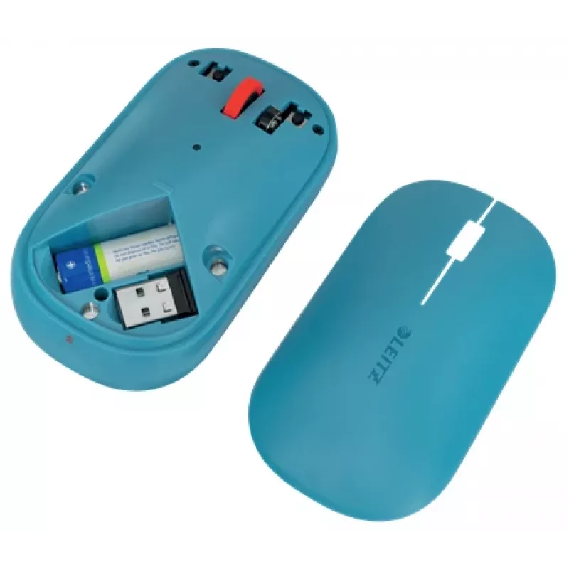 Leitz Cosy rato sem fios, ambidestro, RF Wireless + Bluetooth, 4000 DPI, azul