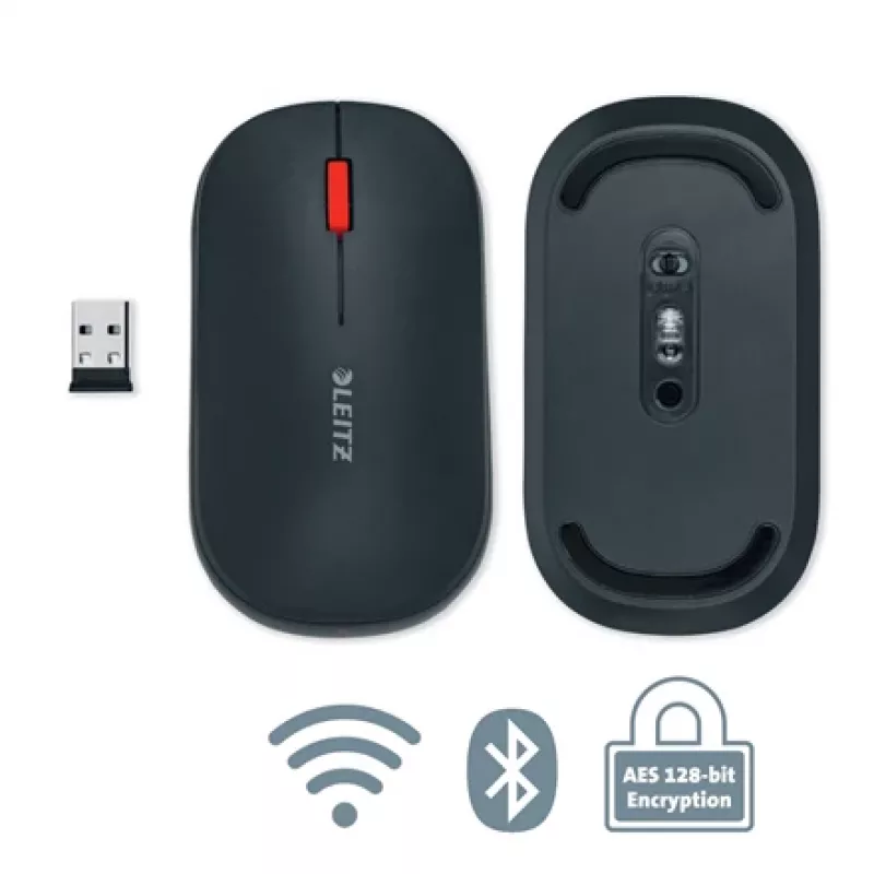 Leitz Cosy rato sem fios, ambidestro, RF Wireless + Bluetooth, 4000 DPI, cinzento
