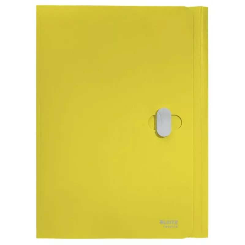 Leitz Recycle pasta com 3 abas, pasta de arquivo, A4, polipropileno (PP), amarelo, horizontal, 150 folhas