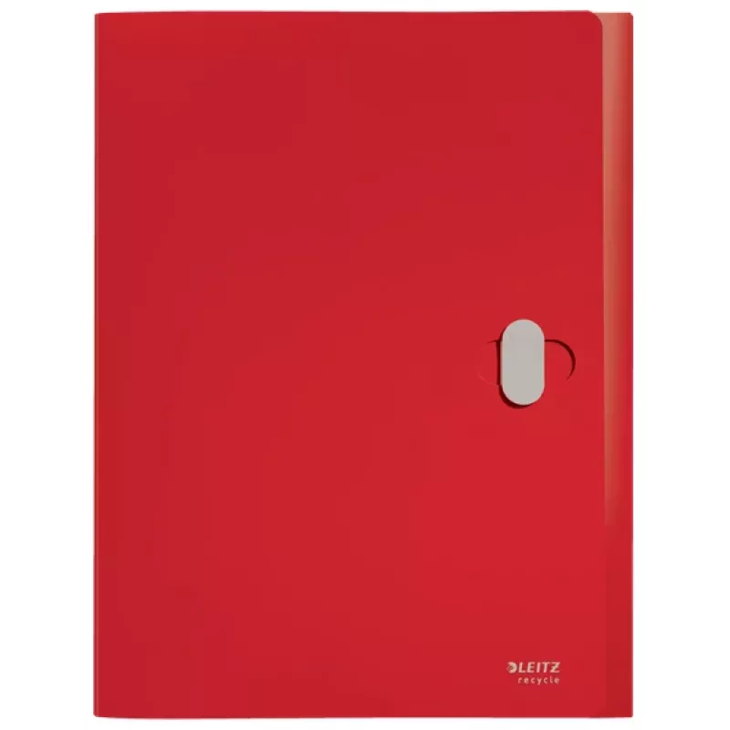 Leitz Recycle caixa de arquivo, dossiê convencional, A4, polipropileno (PP), vermelho, horizontal/vertical, 250 folhas