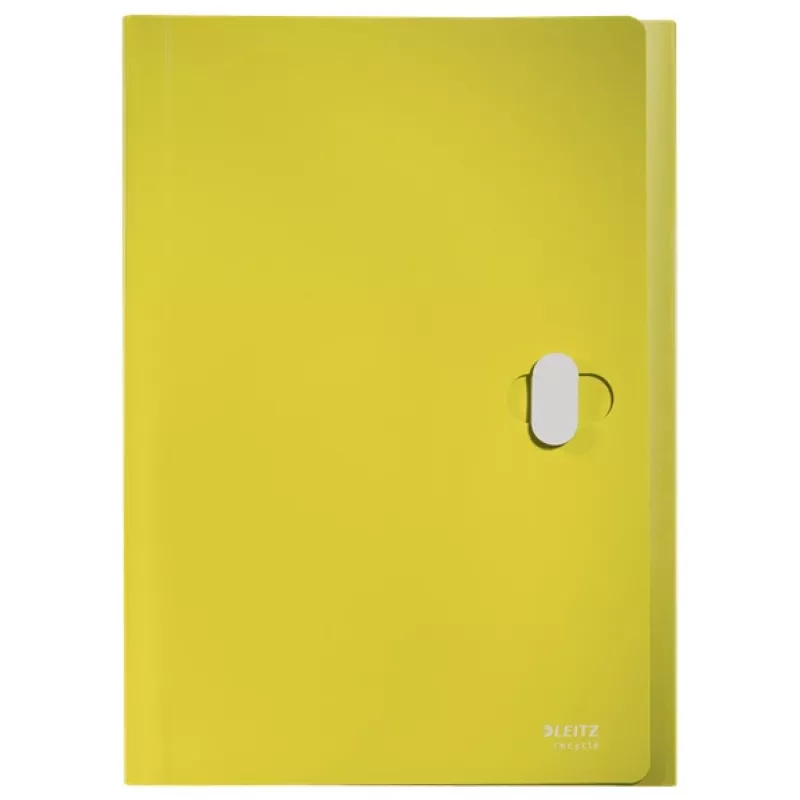 Leitz Recycle pasta de fole extensível, dossiê convencional, A4, polipropileno (PP), amarelo, horizontal, 250 folhas