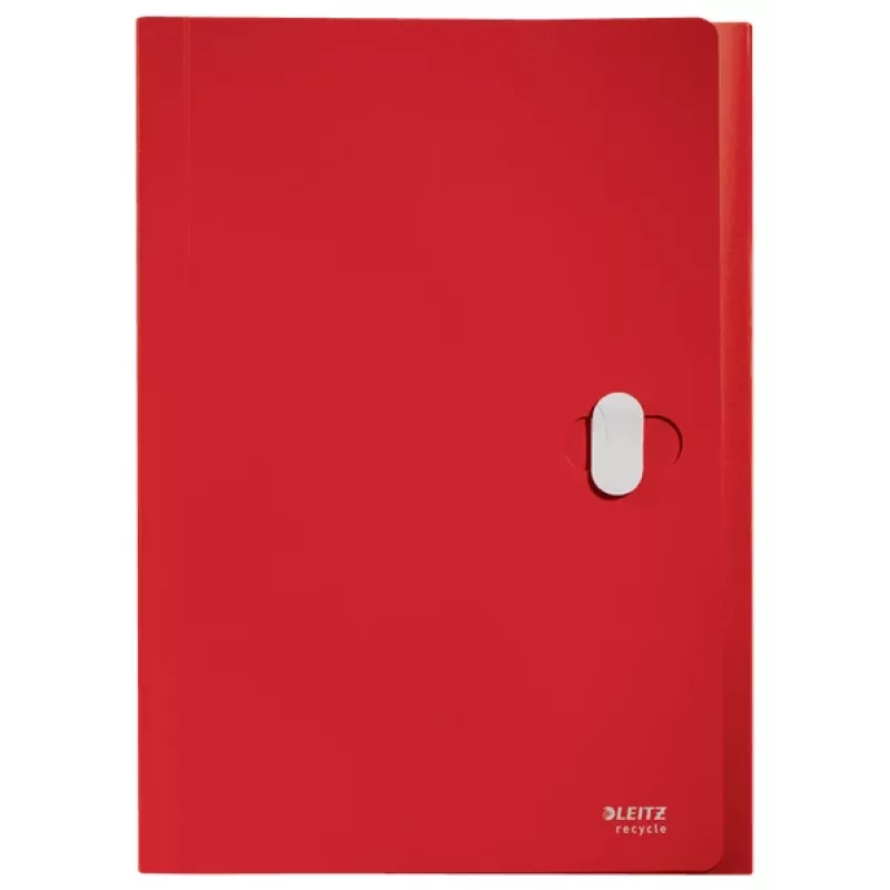 Leitz Recycle pasta de fole extensível, dossiê convencional, A4, polipropileno (PP), vermelho, horizontal, 250 folhas