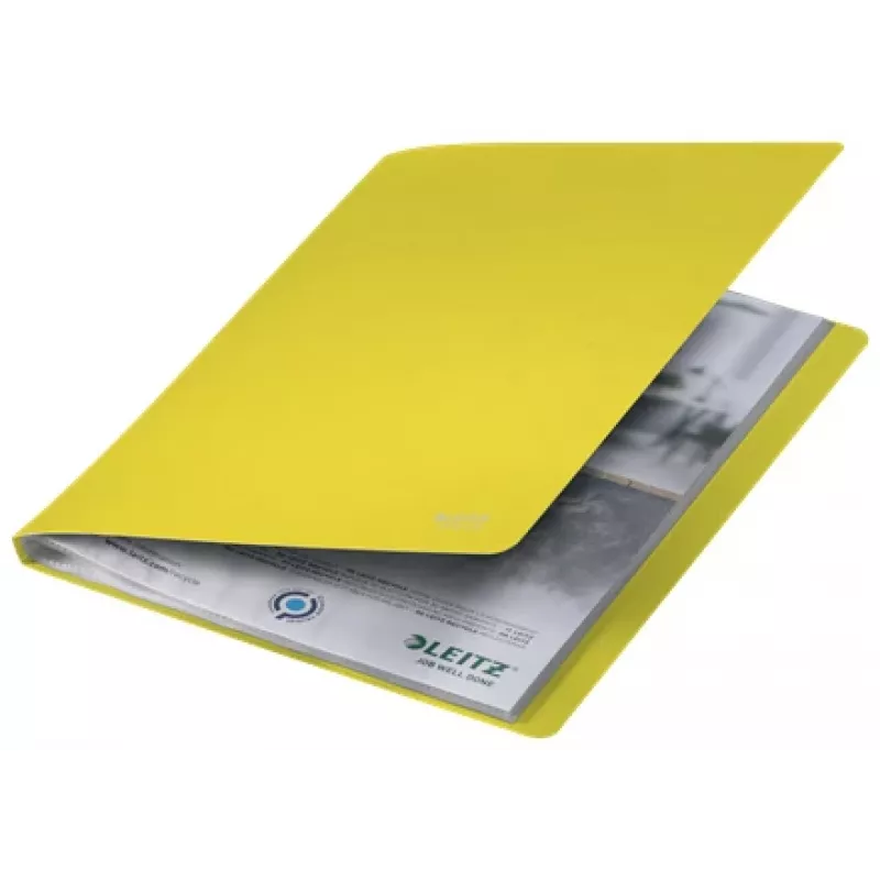 Leitz Recycle livro de apresentação, amarelo, polipropileno (PP), 20 compartimentos, 40 folhas, horizontal/vertical, A4