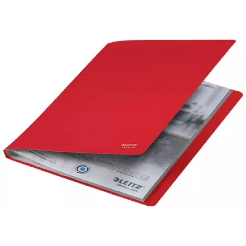 Leitz Recycle livro de apresentação, vermelho, polipropileno (PP), 20 compartimentos, 40 folhas, horizontal/vertical, A4