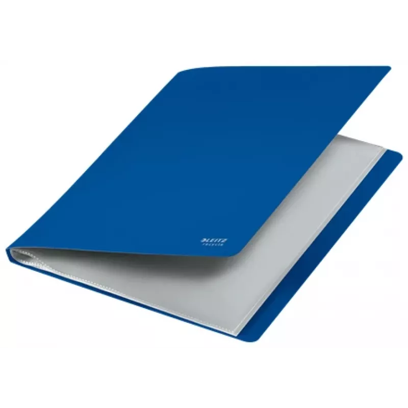Leitz Recycle livro de apresentação, azul, polipropileno (PP), 20 compartimentos, 40 folhas, horizontal/vertical, A4