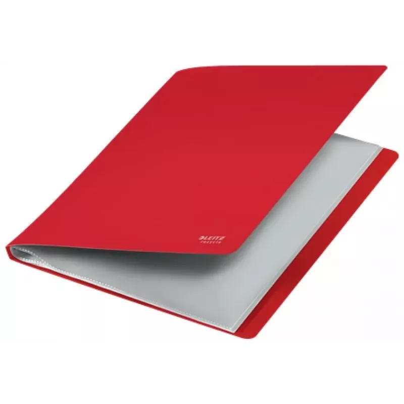 Leitz Recycle livro de apresentação, vermelho, polipropileno (PP), 40 compartimentos, 80 folhas, horizontal/vertical, A4
