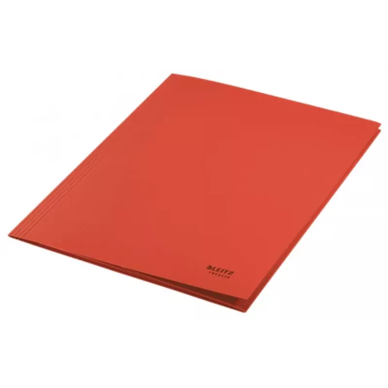 Leitz Recycle Pasta de cartão com 3 abas, dossier convencional, A4, cartão, Vermelho, 250 folhas, 80 g/m²