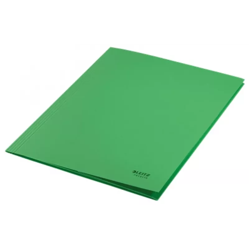 Leitz Recycle Pasta de cartão com 3 abas, pasta convencional, A4, cartão, Verde, Horizontal/Vertical, 250 folhas