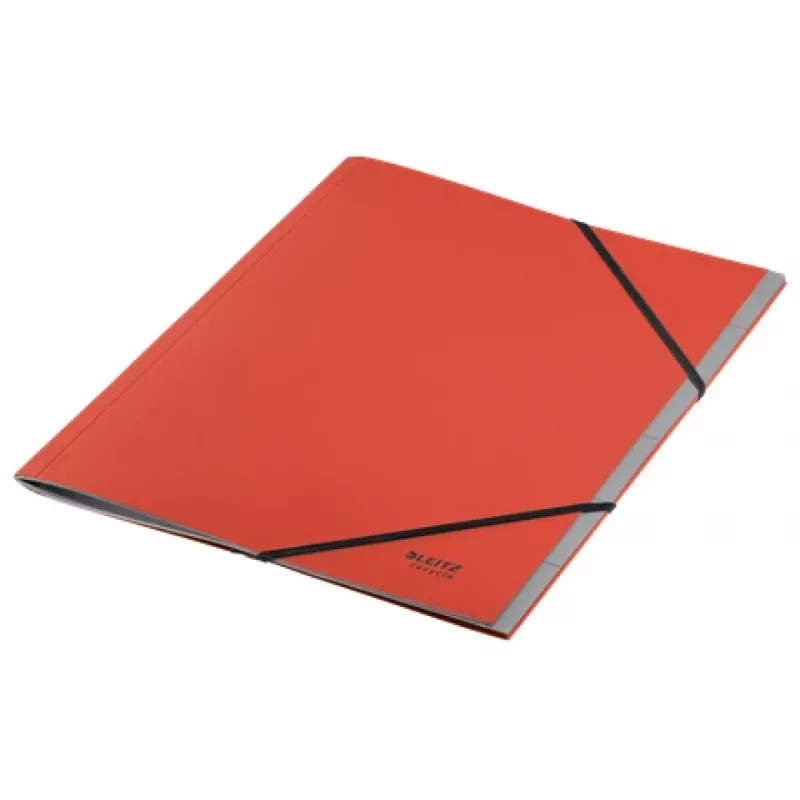 Leitz Recycle Separador de cartão, pasta de assinaturas, A4, cartão, Vermelho, 430 g/m², elástico