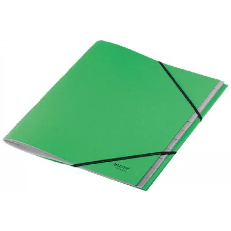 Leitz Recycle Livro de registo de cartão, dossier convencional, A4, cartão, Verde, 430 g/m², elástico