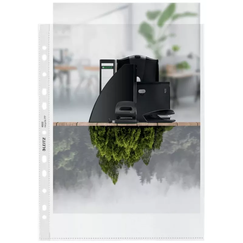 Leitz Recycle Distribuidor de capas A4, 40 unid., 210 x 297 mm (A4), Transparente, Polipropileno (PP), Vertical, Superior, 0,07 mm