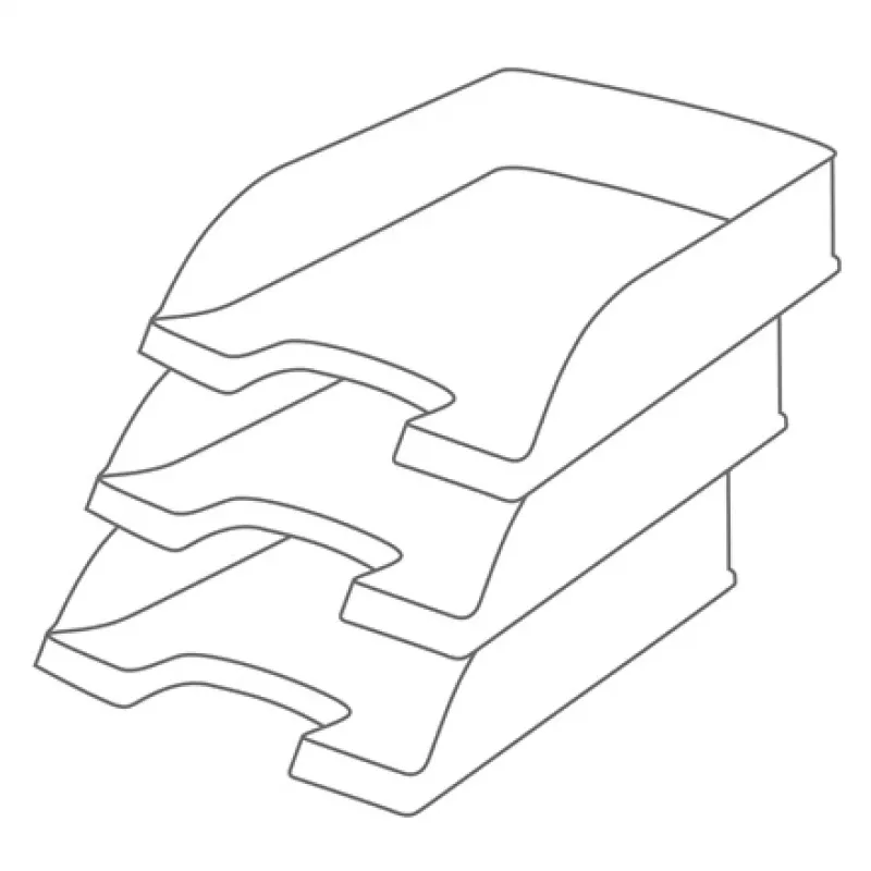 Leitz Recycle Bandeja de correspondência, plástico, Vermelho, A4+, A4, A4+, 1 gaveta(s), 255 x 70 x 357 mm