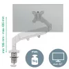 Leitz Ergo Braço de monitor único poupa-espaço, morsa/passagem de mesa, 9 kg, 43,2 cm (17
