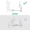 Leitz Ergo Braço de monitor único poupa-espaço, morsa/passagem de mesa, 9 kg, 43,2 cm (17