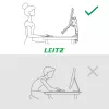 Leitz Ergo Braço duplo para monitor e portátil poupa-espaço, morsa/passagem de mesa, 9 kg, 33 cm (13