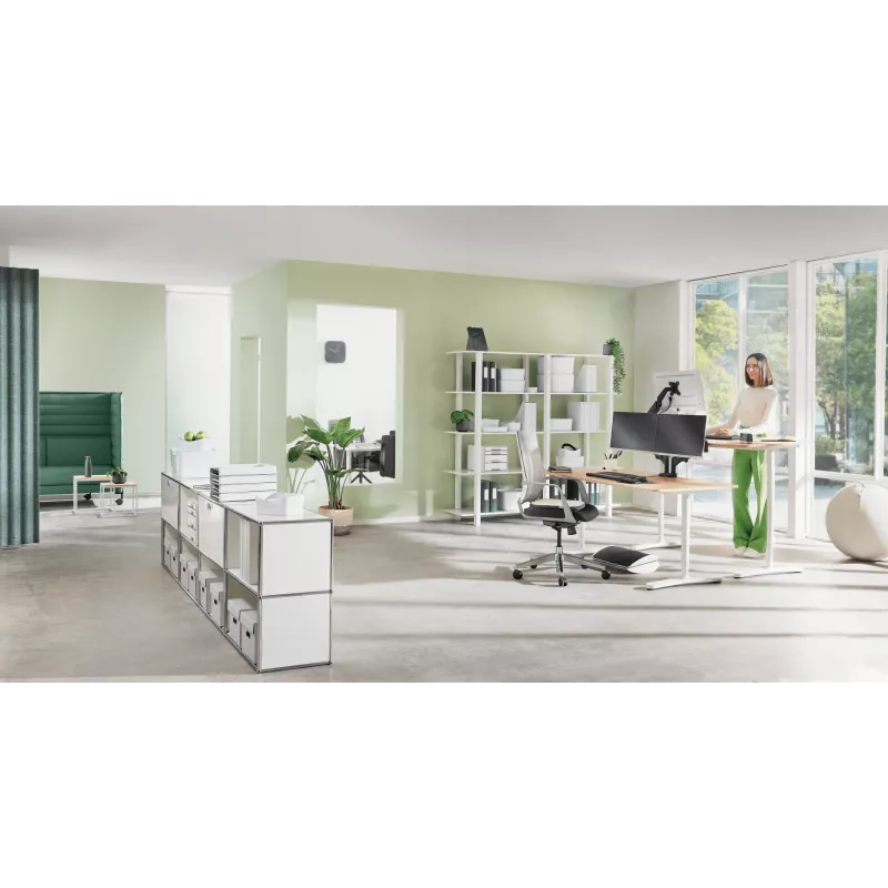 Leitz Ergo Active Almofada de equilíbrio Wobble com revestimento de tecido, almofada de assento, universal, Cinzento, quadrada, 150 kg, liso