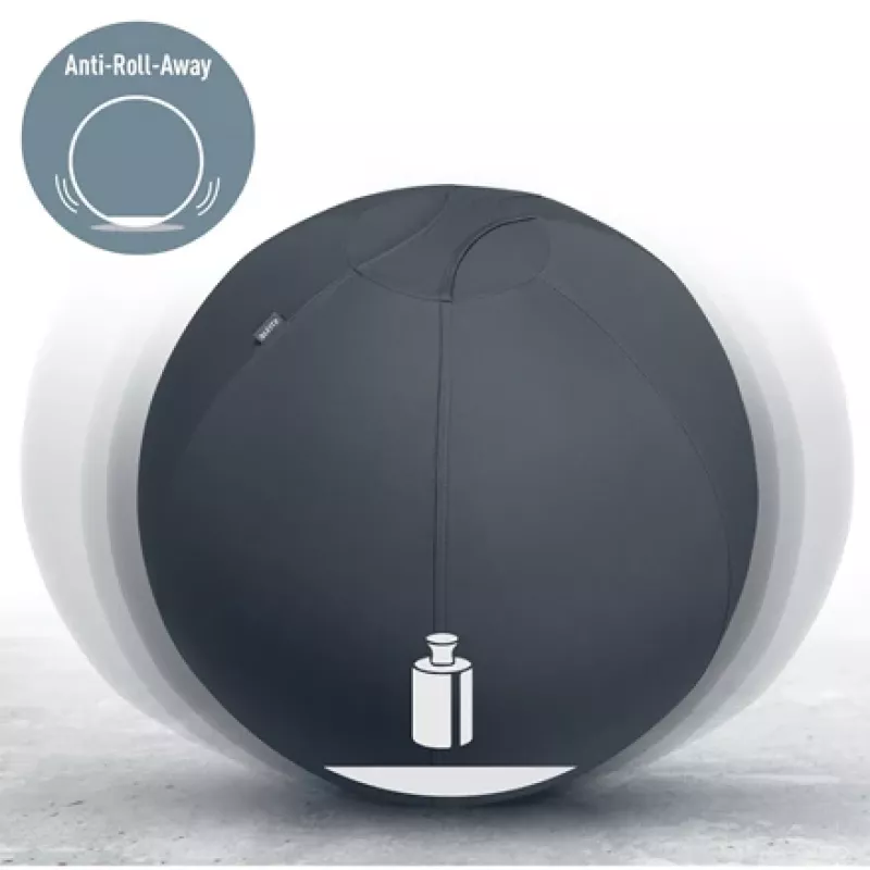 Leitz Ergo Bola de assento ativa com função de paragem 65 cm, Cinzento, tamanho normal, 150 kg, TÜV, 65 cm, 2,87 kg