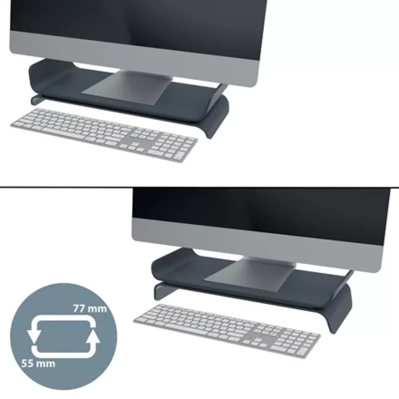 Leitz Ergo Suporte de monitor ajustável, autónomo, 68,6 cm (27