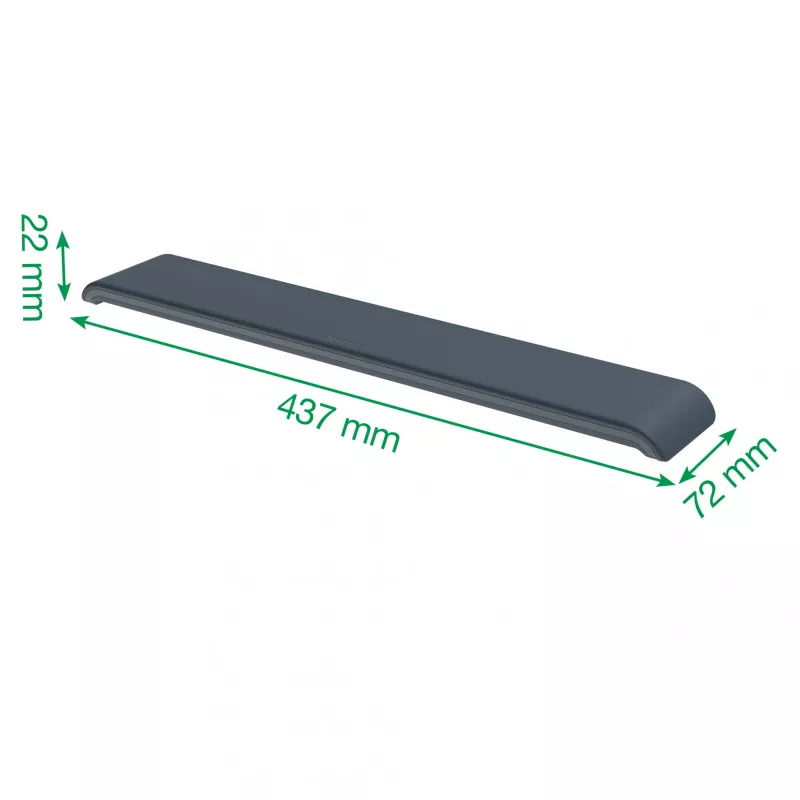 Leitz Ergo Apoio de pulso ajustável para teclado, Cinzento-escuro, 71 mm, 437 mm, 22 mm, 1 unid.