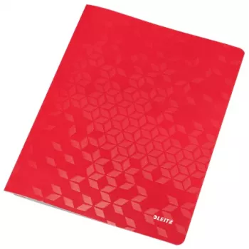 Leitz WOW Pasta plana A4, dossier convencional, A4, cartão, Vermelho, Horizontal/Vertical, 60 folhas