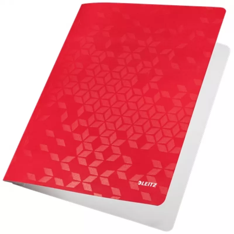 Leitz WOW Pasta plana A4, dossier convencional, A4, cartão, Vermelho, Horizontal/Vertical, 60 folhas